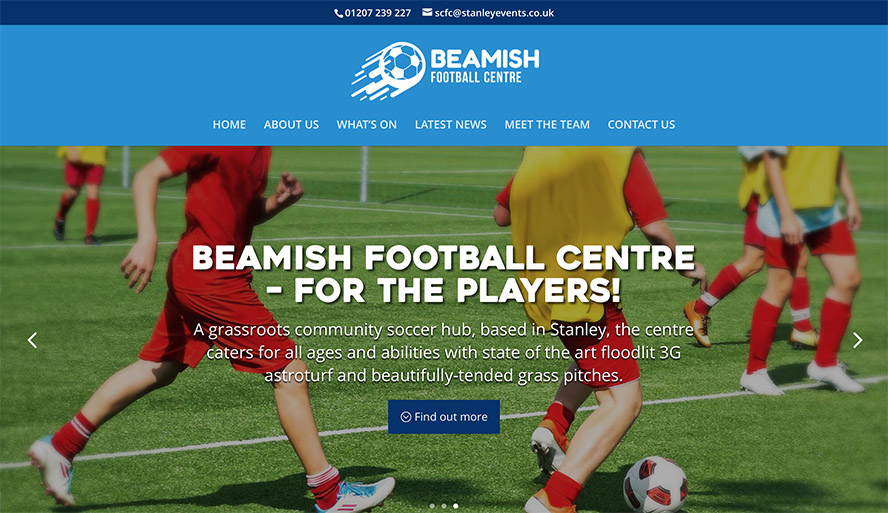 New Beamish Football Centre website